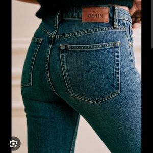 Sezane Brut Sexy Straight Leg Jeans - Denim Blue - 27 Tall